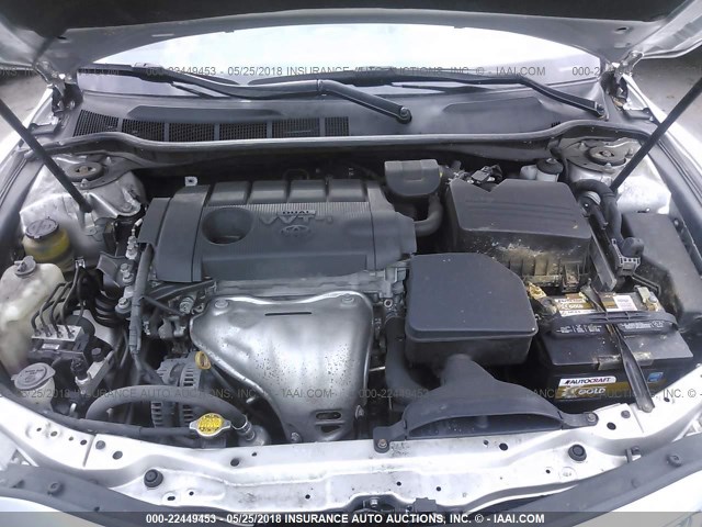 4T1BF3EK3BU762927 - 2011 TOYOTA CAMRY SE/LE/XLE SILVER photo 10