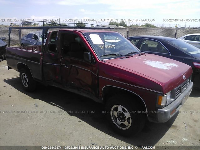 1N6SD16S6PC336804 - 1993 NISSAN TRUCK KING CAB RED photo 1