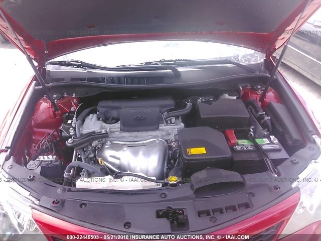 4T1BF1FK6EU807852 - 2014 TOYOTA CAMRY L/SE/LE/XLE 红色 照片 10