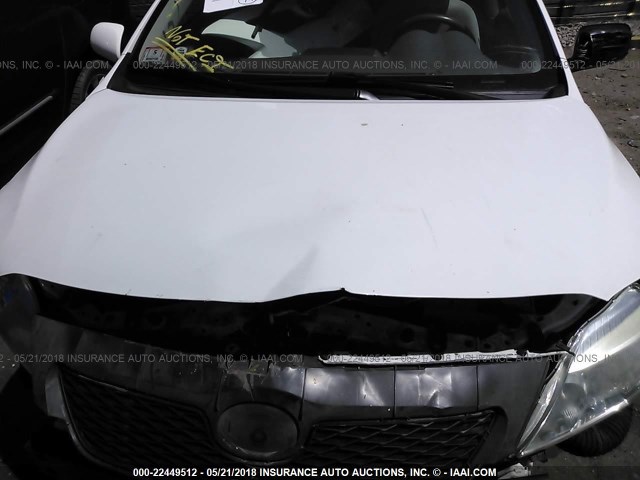 JTDBL40EX9J041326 - 2009 TOYOTA COROLLA LE/XLE WHITE photo 10