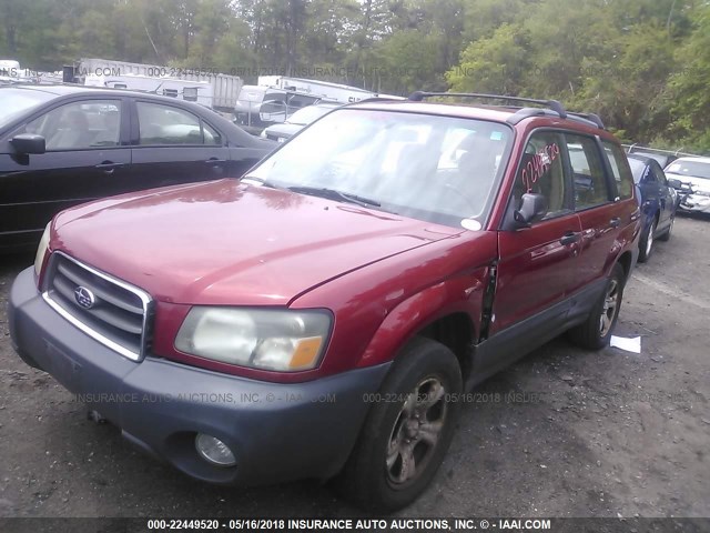 JF1SG63643H740959 - 2003 SUBARU FORESTER 2.5X RED photo 2