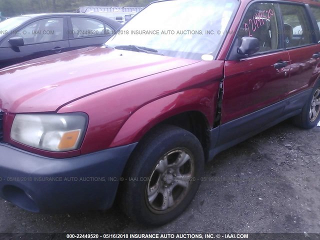 JF1SG63643H740959 - 2003 SUBARU FORESTER 2.5X RED photo 6
