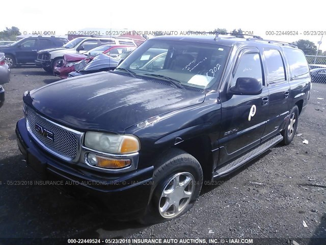 1GKFK66U56J108302 - 2006 GMC YUKON XL DENALI BLACK photo 2