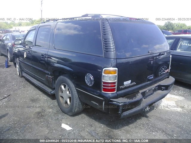 1GKFK66U56J108302 - 2006 GMC YUKON XL DENALI BLACK photo 3