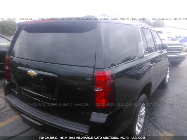 1GNSKBKC3GR290544 - 2016 CHEVROLET TAHOE K1500 LT BLACK photo 4