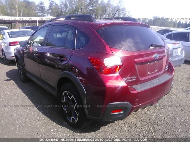 JF2GPAMC7F8280483 - 2015 SUBARU XV CROSSTREK 2.0 LIMITED RED photo 3