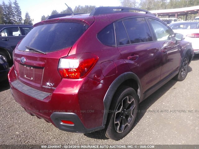 JF2GPAMC7F8280483 - 2015 SUBARU XV CROSSTREK 2.0 LIMITED RED photo 4