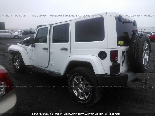 1C4HJWEG5DL616497 - 2013 JEEP WRANGLER UNLIMITE SAHARA WHITE photo 3