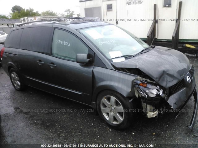 5N1BV28U05N139502 - 2005 NISSAN QUEST S/SE/SL Pewter photo 1