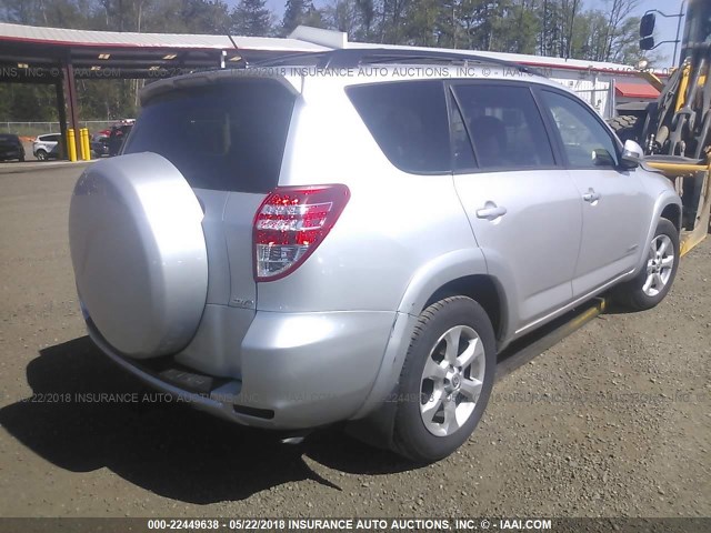 JTMDF4DV7A5022966 - 2010 TOYOTA RAV4 LIMITED SILVER photo 4