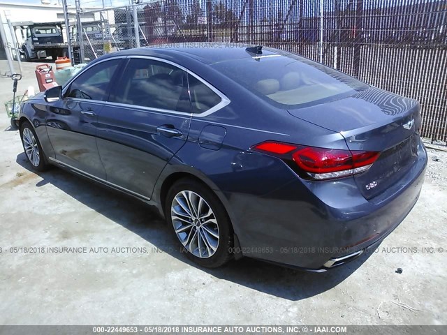 KMHGN4JE8HU172469 - 2017 GENESIS G80 PREMIUM/ULTIMATE GRAY photo 3