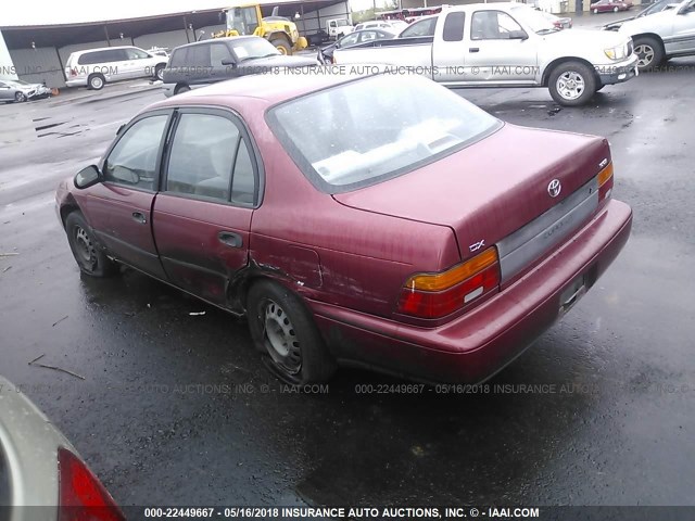 1NXAE09B1RZ158021 - 1994 TOYOTA COROLLA LE/DX MAROON photo 3