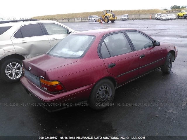 1NXAE09B1RZ158021 - 1994 TOYOTA COROLLA LE/DX 栗色 照片 4