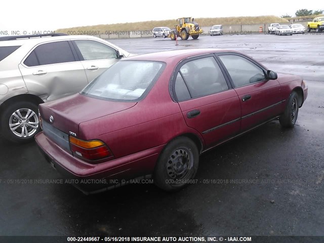 1NXAE09B1RZ158021 - 1994 TOYOTA COROLLA LE/DX MAROON photo 4