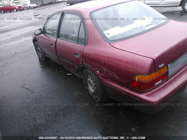 1NXAE09B1RZ158021 - 1994 TOYOTA COROLLA LE/DX MAROON photo 6