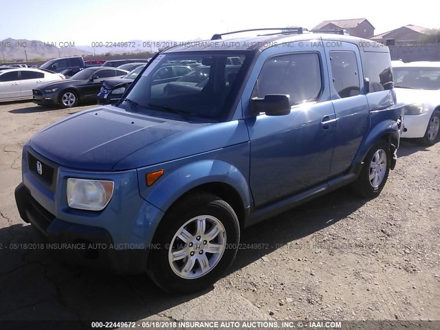 5J6YH28726L011236 - 2006 HONDA ELEMENT EX BLUE photo 2