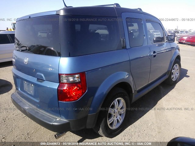 5J6YH28726L011236 - 2006 HONDA ELEMENT EX BLUE photo 4