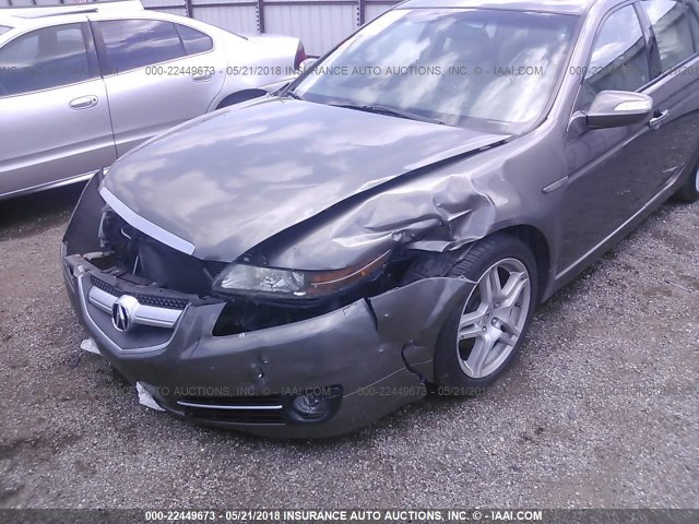 19UUA66248A012797 - 2008 ACURA TL GRAY photo 6