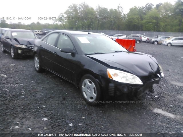1G2ZF57B584249090 - 2008 PONTIAC G6 VALUE LEADER/BASE BLACK photo 1