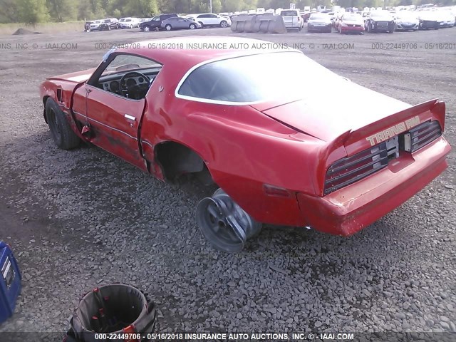 2W87Z8N149169 - 1978 PONTIAC FIREBIRD ORANGE photo 3