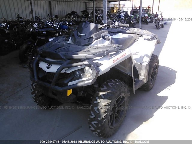 3JBLGAU22HJ000072 - 2017 CAN-AM OUTLANDER 850 DPS GRAY photo 2