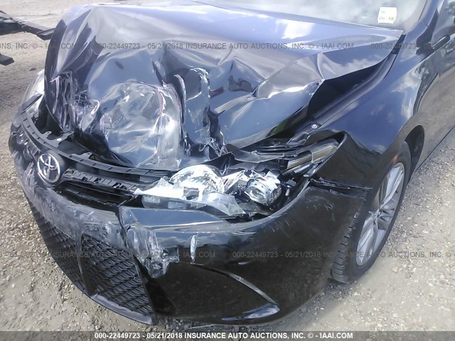 4T1BF1FK0FU072108 - 2015 TOYOTA CAMRY LE/XLE/SE/XSE BLACK photo 6
