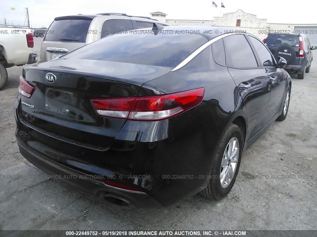 5XXGT4L39JG227027 - 2018 KIA OPTIMA LX/S BLACK photo 4