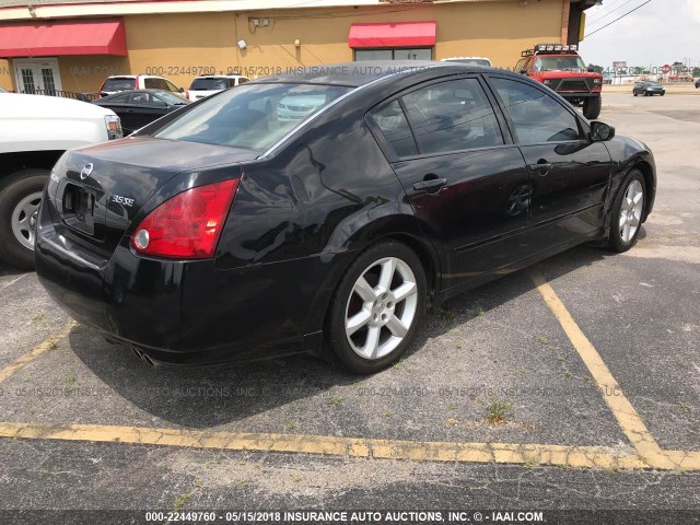 1N4BA41E34C887000 - 2004 NISSAN MAXIMA SE/SL BLACK photo 4