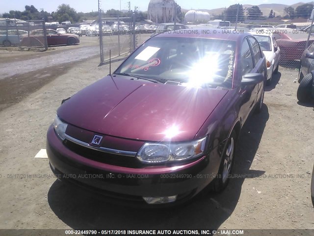 1G8AL52F13Z165494 - 2003 SATURN ION LEVEL 3 BURGUNDY photo 2
