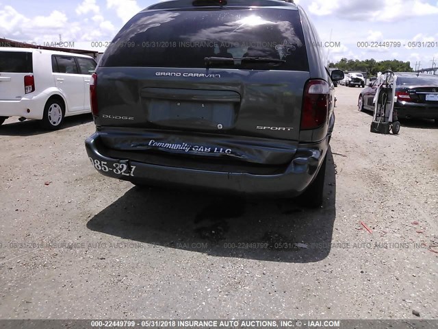 1B4GP44302B618171 - 2002 DODGE GRAND CARAVAN SPORT GRAY photo 6