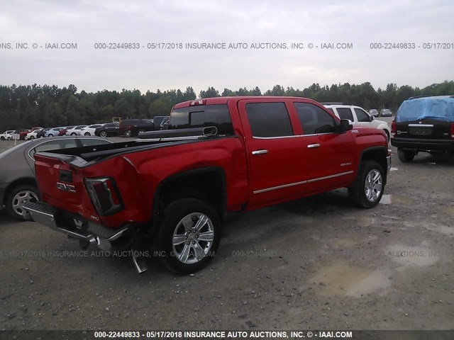 3GTU2NEC3HG406499 - 2017 GMC SIERRA K1500 SLT RED photo 4