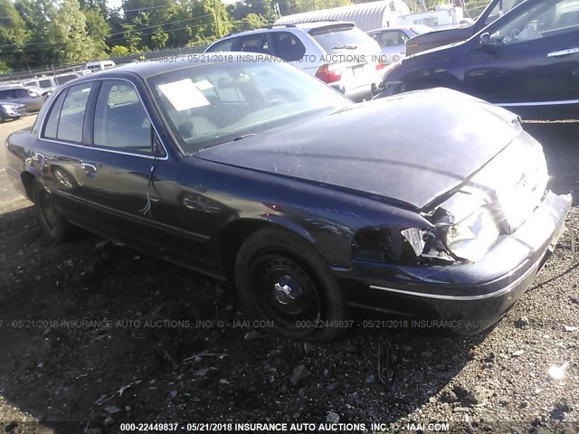 2FAFP71W71X125300 - 2001 FORD CROWN VICTORIA POLICE INTERCEPTOR BLACK photo 1