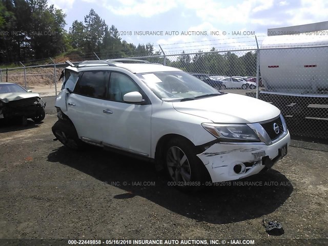 5N1AR2MN6DC631654 - 2013 NISSAN PATHFINDER S/SV/SL/PLATINUM 白色 照片 1