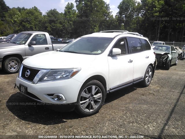 5N1AR2MN6DC631654 - 2013 NISSAN PATHFINDER S/SV/SL/PLATINUM 白色 照片 2