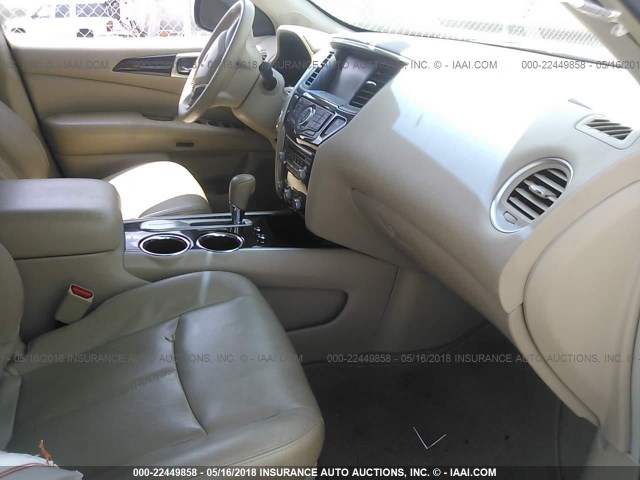 5N1AR2MN6DC631654 - 2013 NISSAN PATHFINDER S/SV/SL/PLATINUM 白色 照片 5