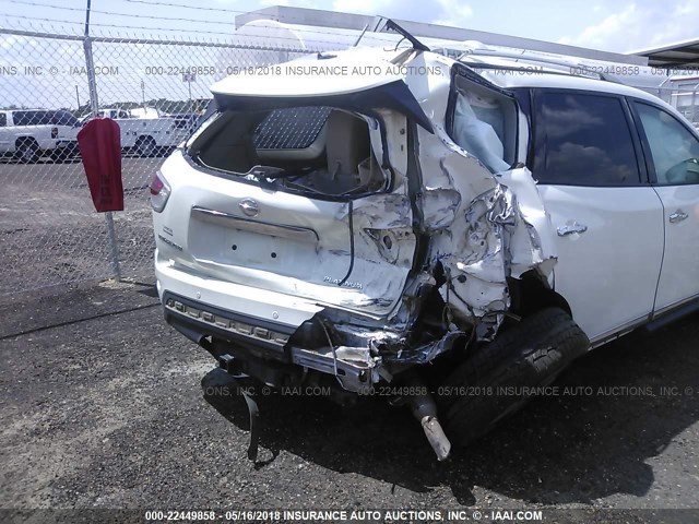 5N1AR2MN6DC631654 - 2013 NISSAN PATHFINDER S/SV/SL/PLATINUM WHITE photo 6