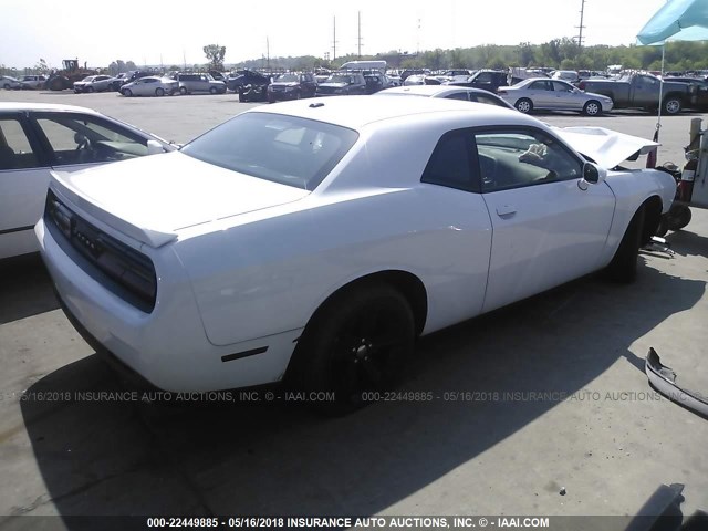 2C3CDZAG6FH747774 - 2015 DODGE CHALLENGER SXT WHITE photo 4