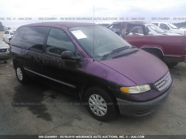 2P4FP2532WR729485 - 1998 PLYMOUTH VOYAGER PURPLE photo 1
