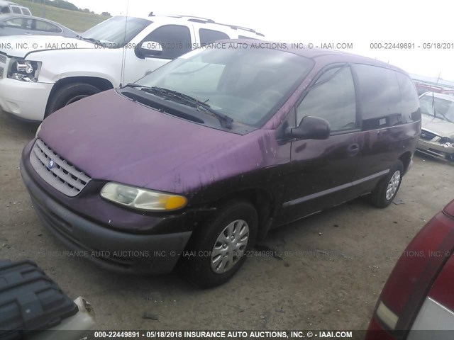 2P4FP2532WR729485 - 1998 PLYMOUTH VOYAGER PURPLE photo 2