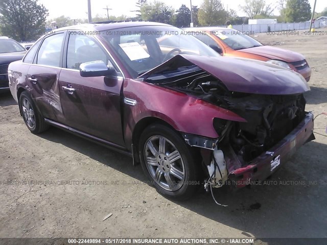 1FAHP25W68G124421 - 2008 FORD TAURUS LIMITED BURGUNDY photo 1