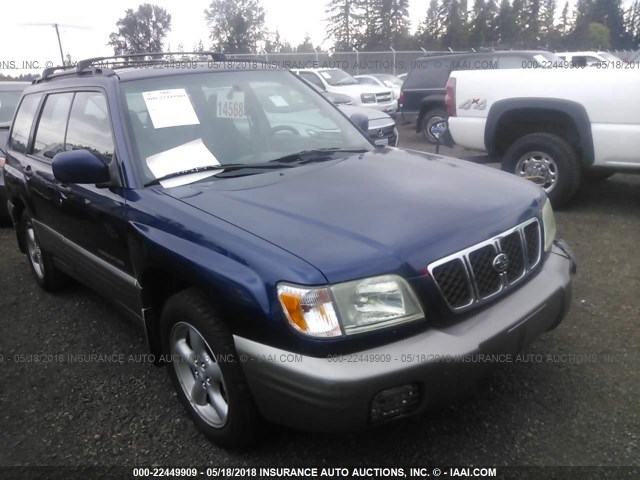 JF1SF65582H735818 - 2002 SUBARU FORESTER S BLUE photo 1