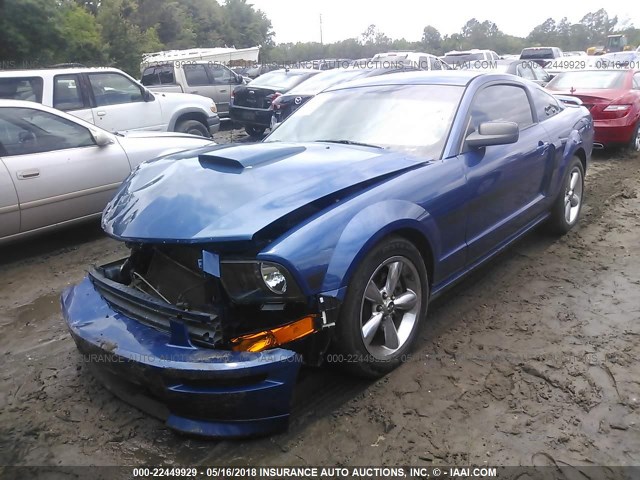 1ZVHT82HX75272528 - 2007 FORD MUSTANG GT BLUE photo 2