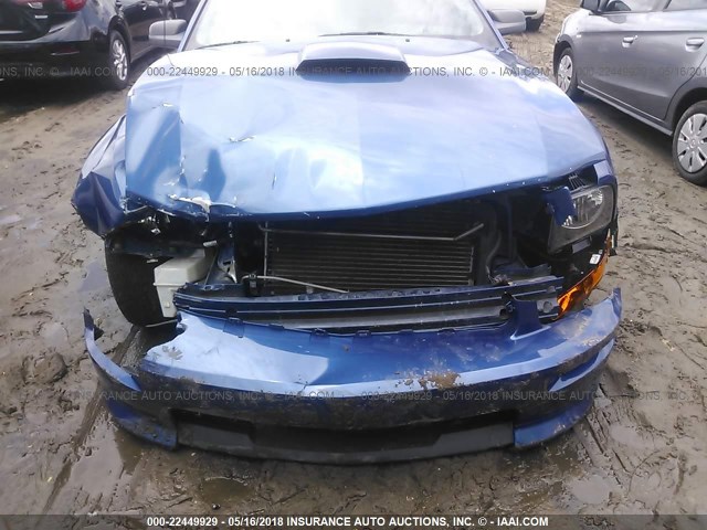1ZVHT82HX75272528 - 2007 FORD MUSTANG GT BLUE photo 6