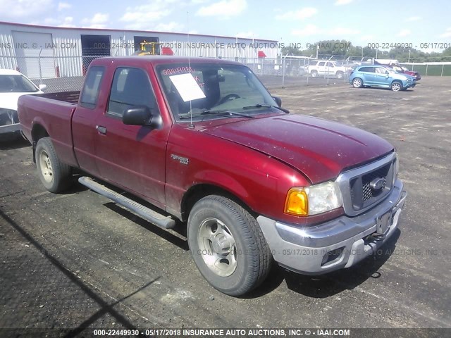 1FTZR15E05PA21534 - 2005 FORD RANGER SUPER CAB RED photo 1