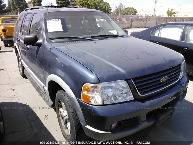 1FMDU73E02ZC17676 - 2002 FORD EXPLORER XLT BLUE photo 1