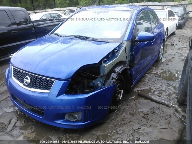 3N1AB6AP7BL656248 - 2011 NISSAN SENTRA 2.0/2.0S/SR/2.0SL BLUE photo 2