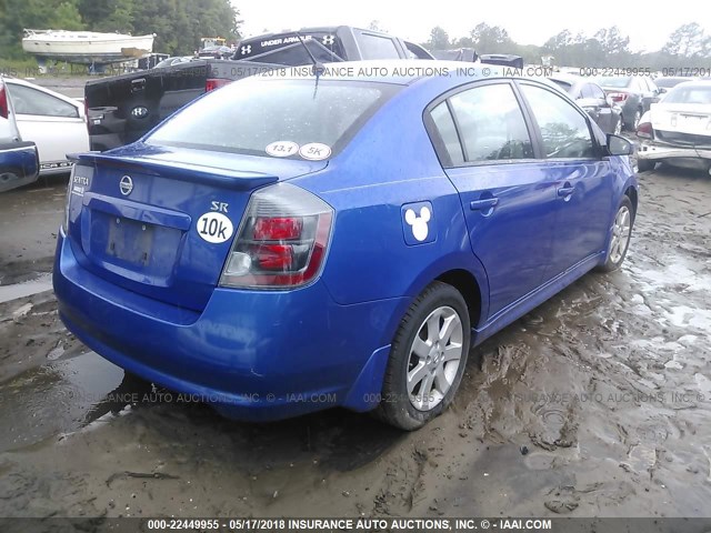 3N1AB6AP7BL656248 - 2011 NISSAN SENTRA 2.0/2.0S/SR/2.0SL BLUE photo 4