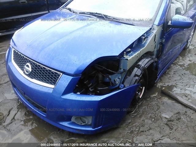 3N1AB6AP7BL656248 - 2011 NISSAN SENTRA 2.0/2.0S/SR/2.0SL BLUE photo 6