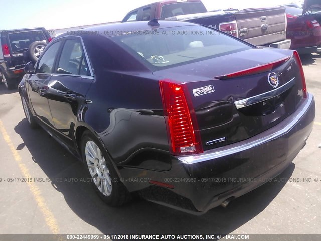 1G6DE5EG0A0131665 - 2010 CADILLAC CTS LUXURY COLLECTION MAROON photo 3