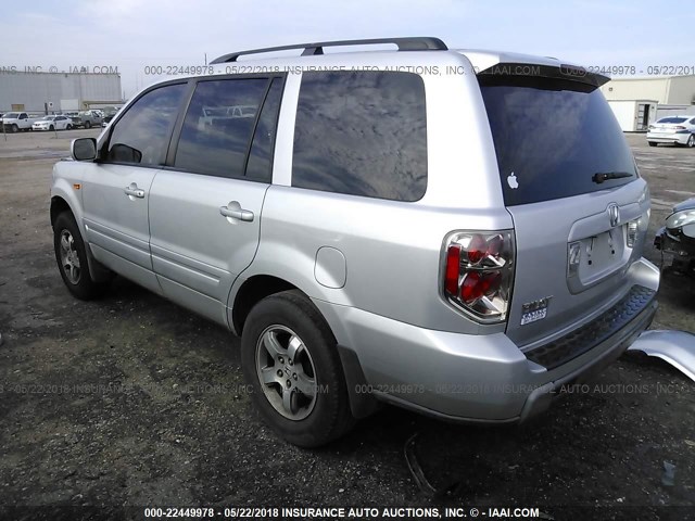 5FNYF28478B019534 - 2008 HONDA PILOT EX SILVER photo 3